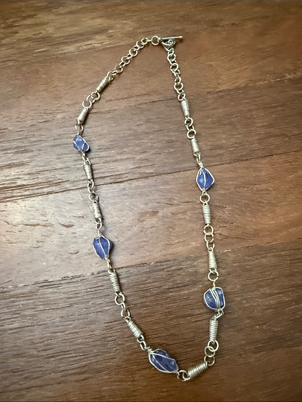 Silver and Tanzanite Necklace